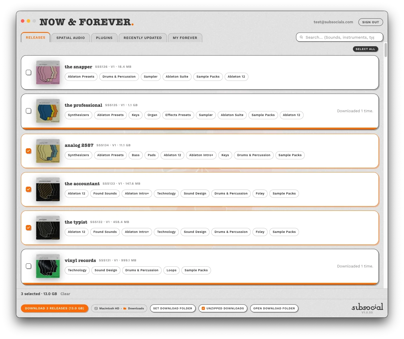 The Subsocial Forever desktop app